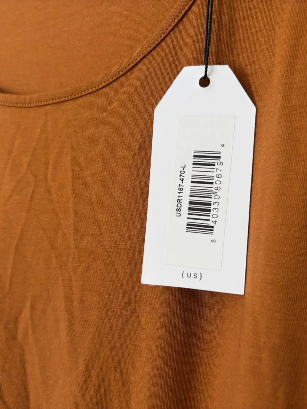 Universal Standard Pima Cotton Midi Dress in Ochre Rust - Picture 3 of 6